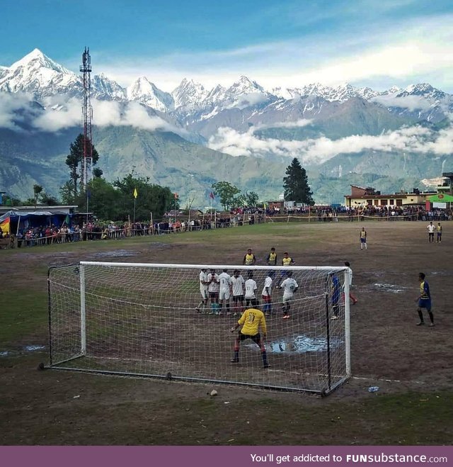 Soccer game in India