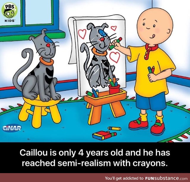 Caillou is an art genius