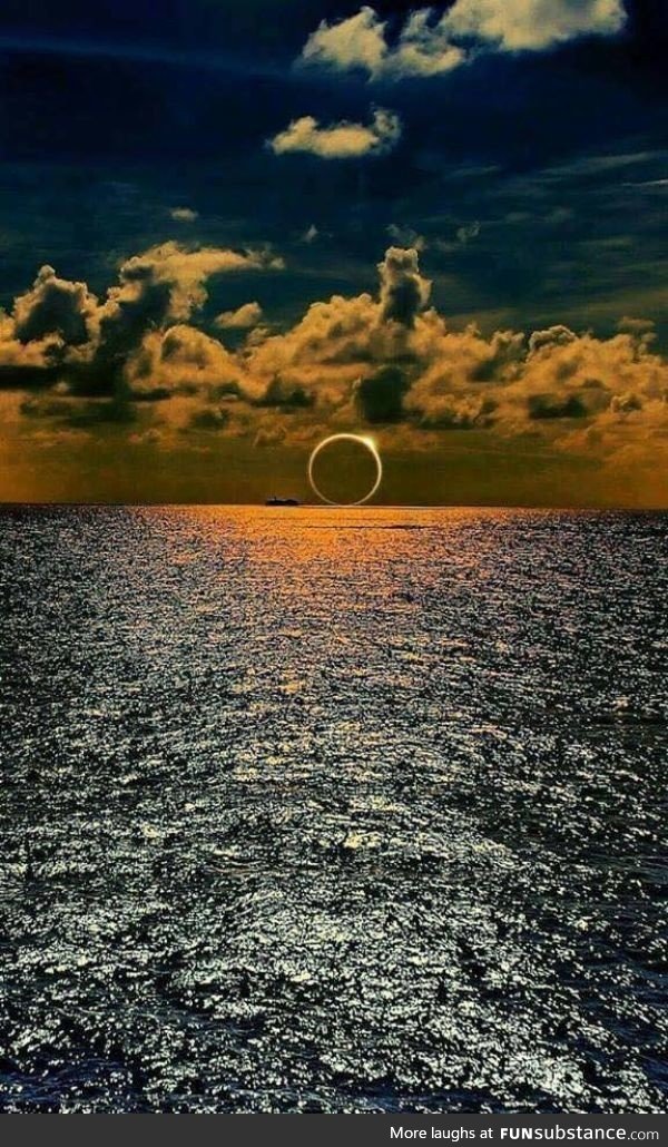 Solar Eclipse Over the South Pacific Ocean