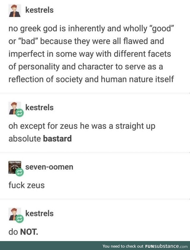 Do NOT f*ck Zeus