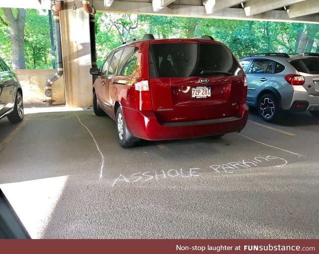 This guy has his very own parking space