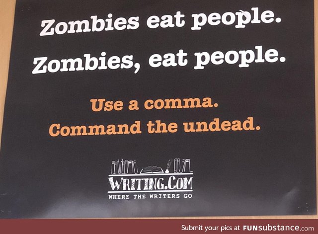 Use a comma. Command the undead