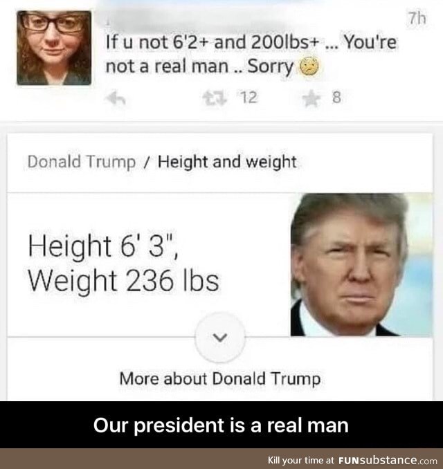 Donald trump is a real man