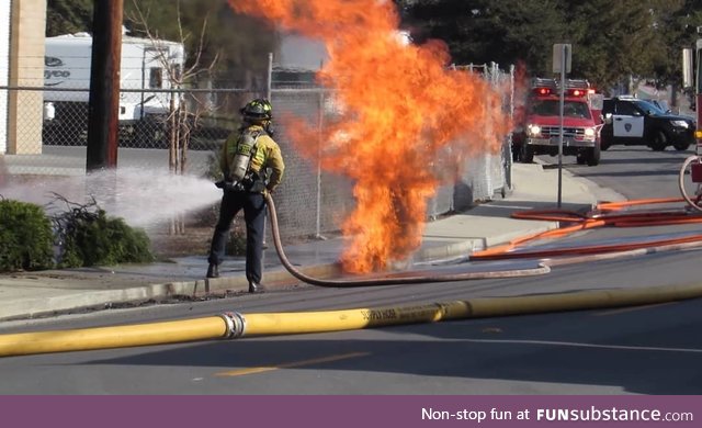 Firefighters vs Sewer Fire