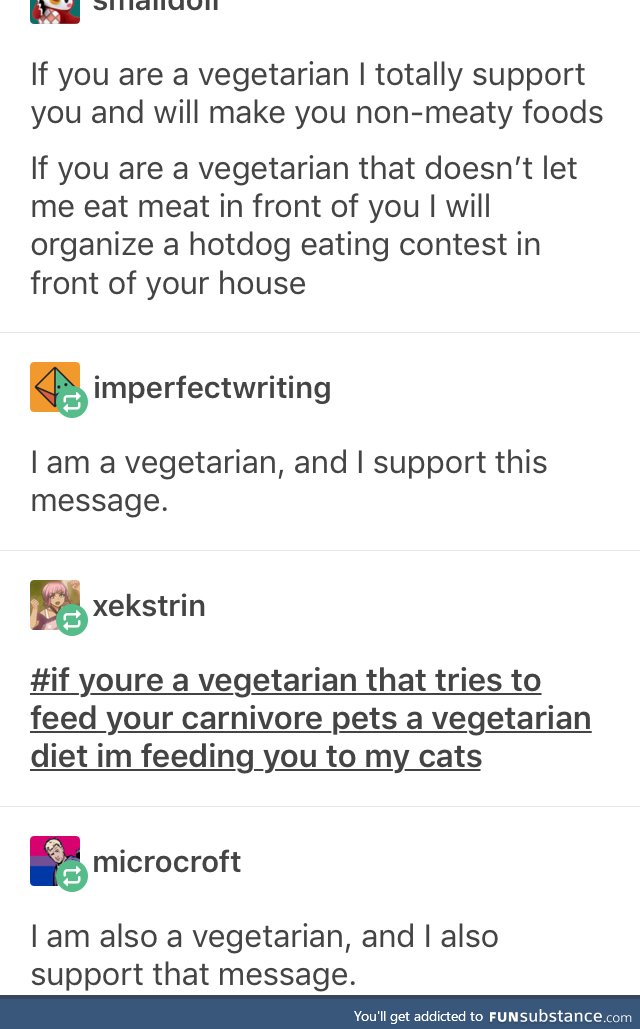 Vegetarian attitudes