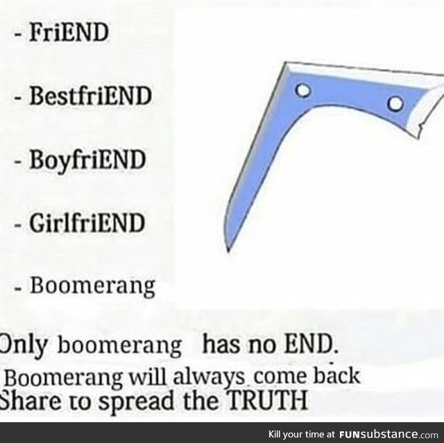 Boomerang will never leave you