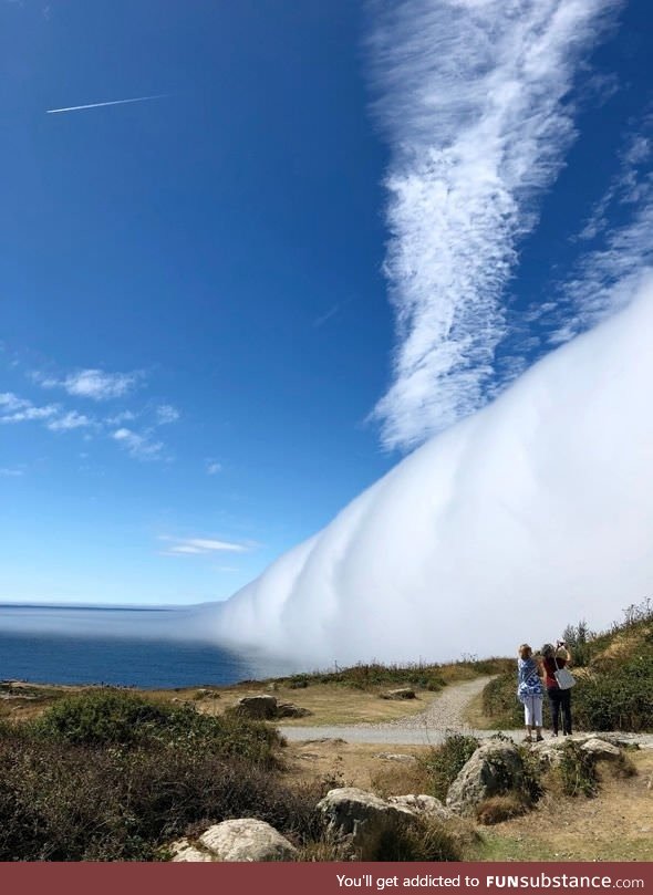 A cloud wall in Cornwall, England
