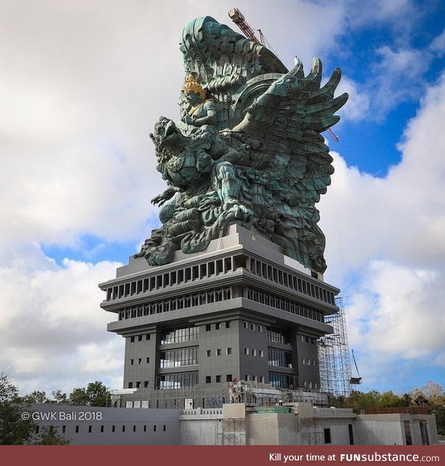 One of the largest statues in the world, located in Bali, looks omegabadass
