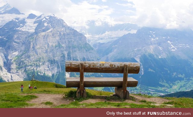 One of the best location for a bench in the Swiss Alps