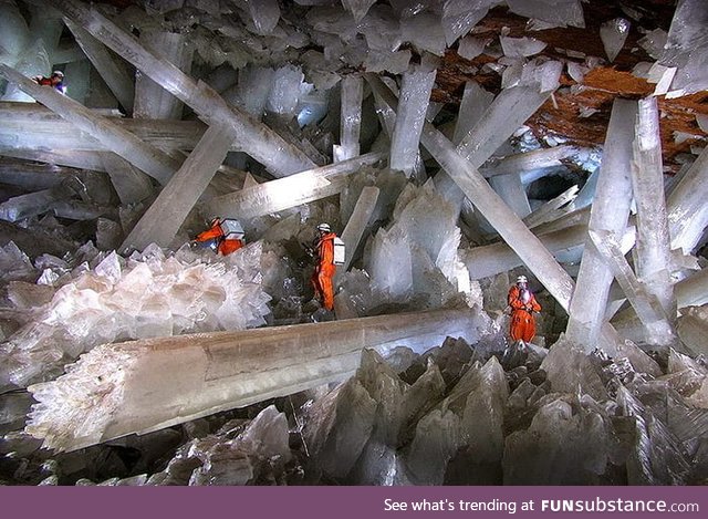 The Cave of the Crystals, Mexico is home to some of the world's largest crystals