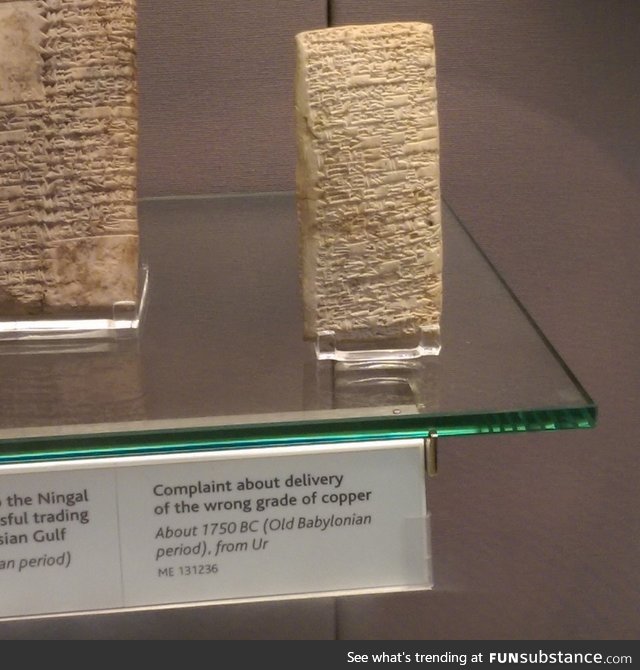 Possibly world’s first customer service complaint, at nearly 4,000 years old