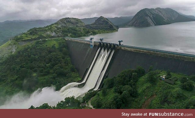 Dam's shutters open after 26 years due to heavy rain. Place: Idukki, Kerala, India