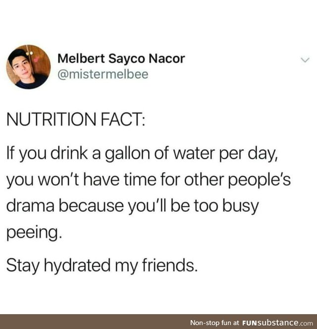 One good reason to stay hydrated?