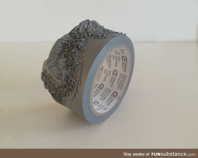 Hong kong carved onto duct tape by takahiro iwasaki