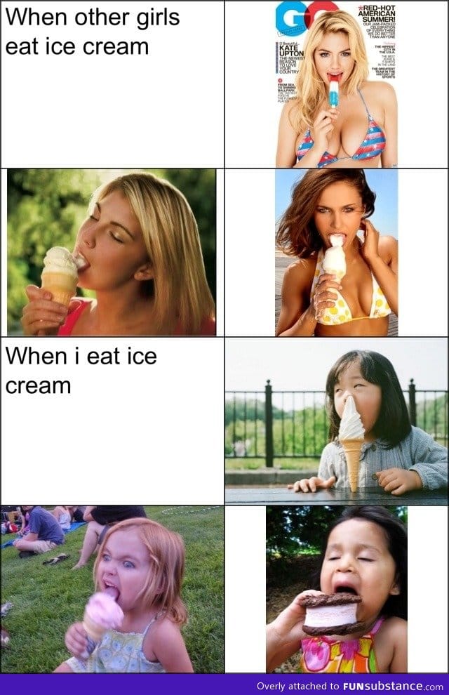 When girls eat ice cream