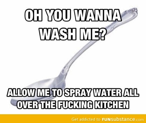 Washing spoons