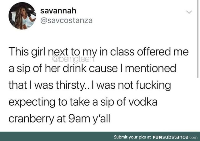 Taking a sip