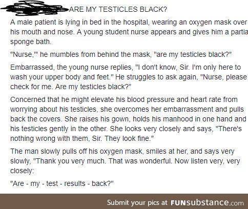My testicles are black