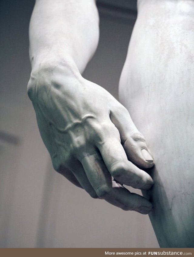 Look at the detail of this Michelangelo sculpture