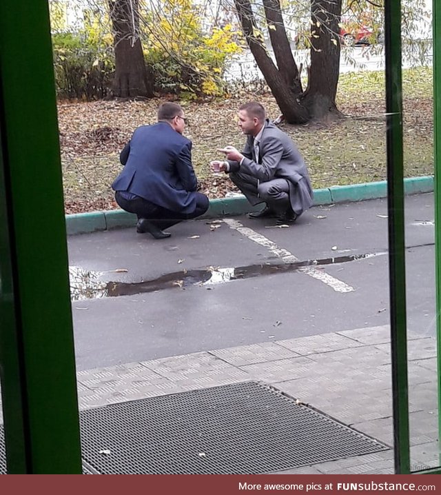 A normal business meeting in Russia