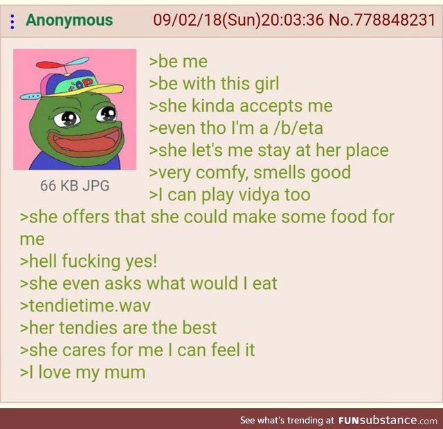 Anon stays at a girls place