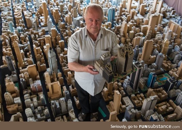 German retiree Paul Sperber has been building a model city out of paper for 65 years