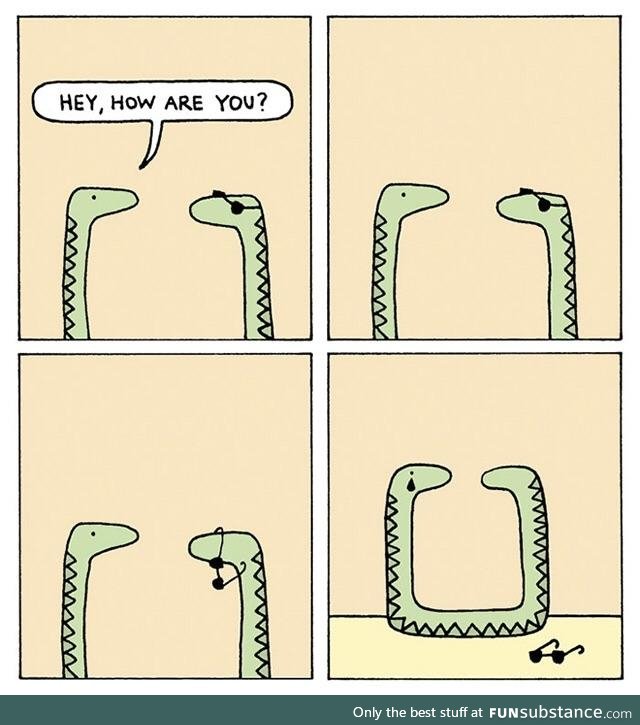 Sad snake is sad