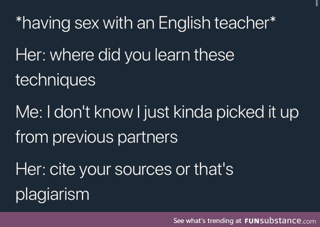 Having sex with teachers