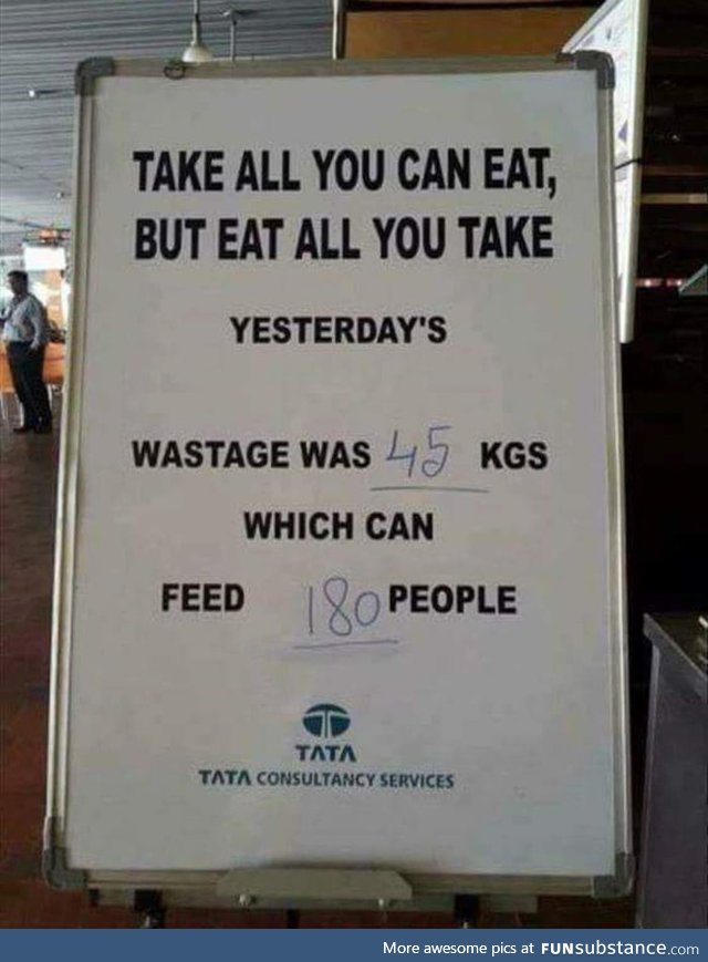 This restaurant encourages guests to reduce wastage