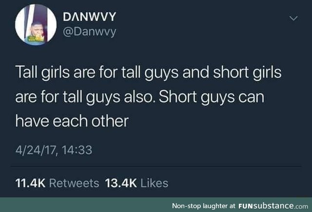 Short guys must turn gay