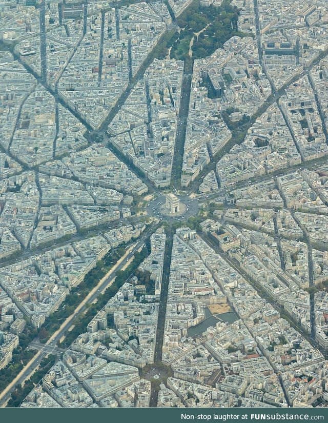 Paris from 10,000 ft up