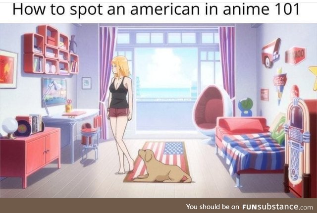 American in anime