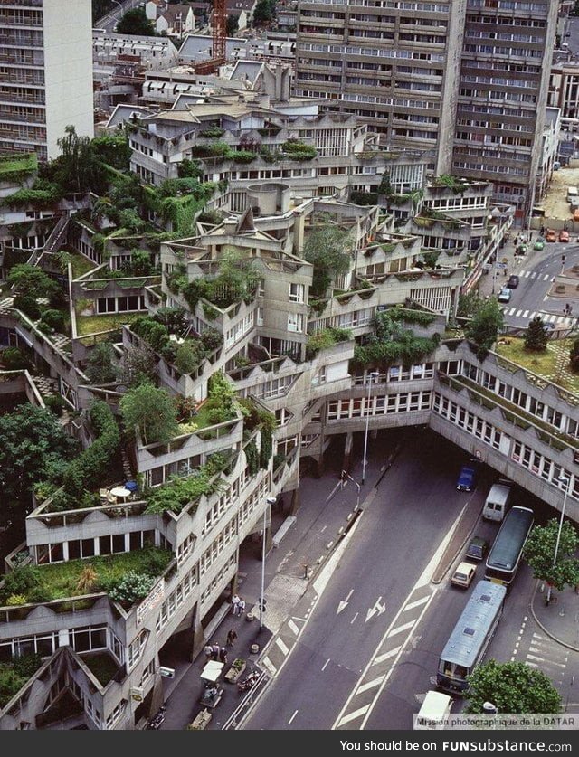 This brutalist architecture in Ivry-sur-Seine, France