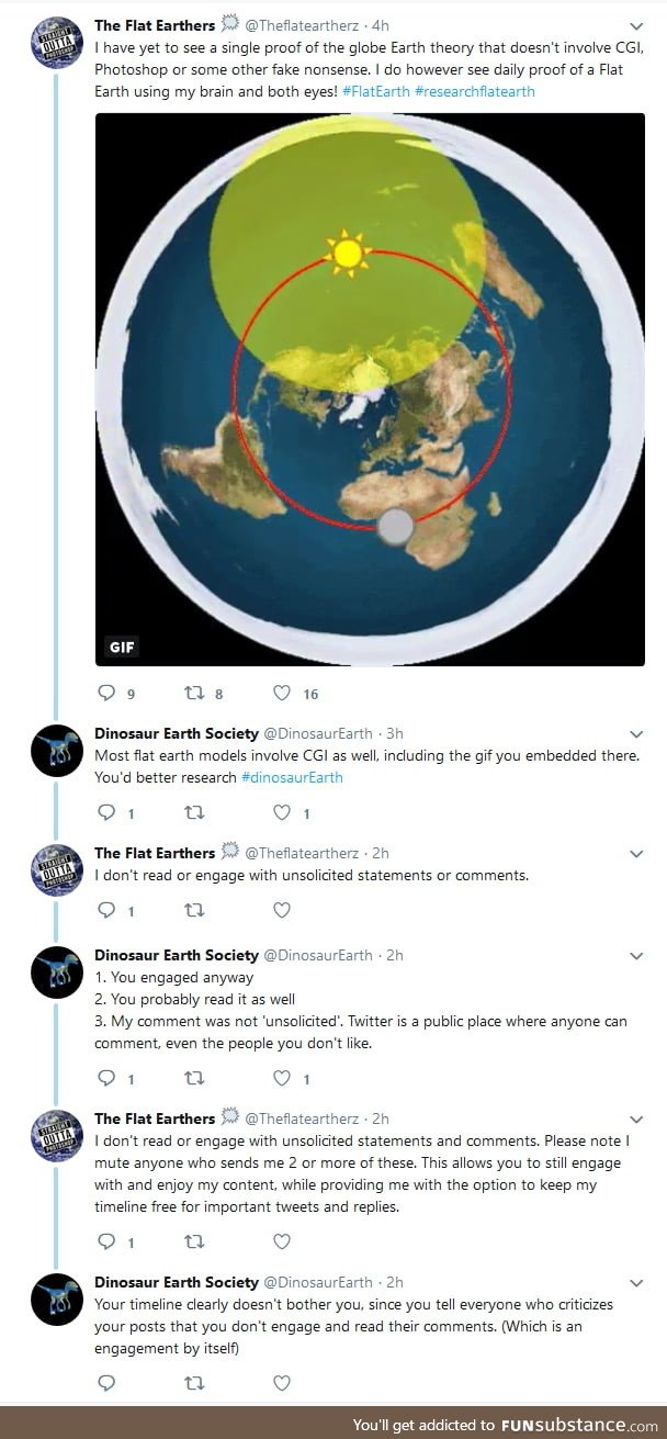 Roasting a flat earther