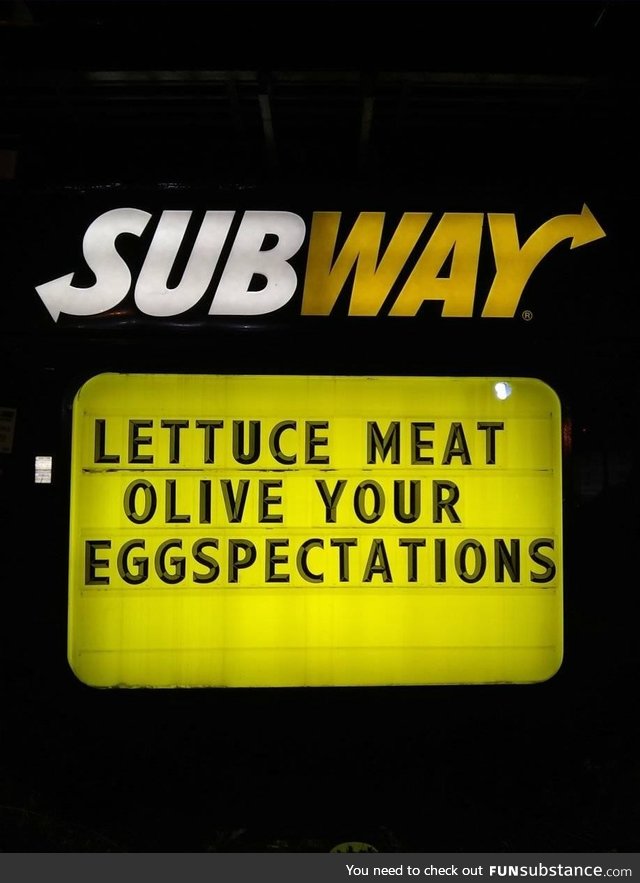 This subway has dad jokes