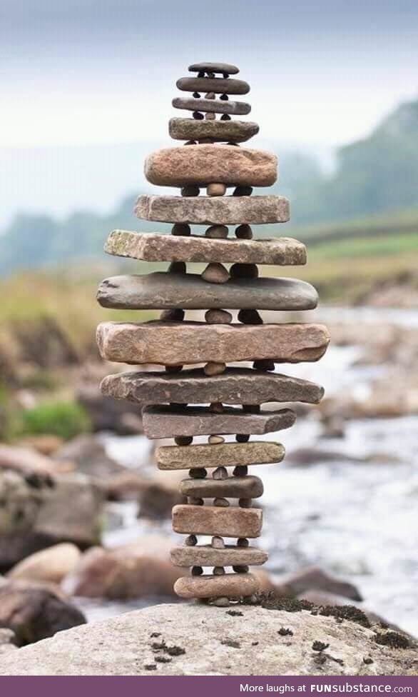 Beautiful rock balancing