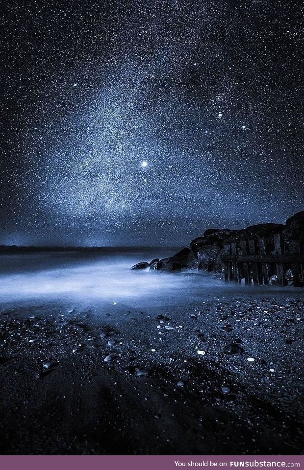 England’s Isle of Wight at Night
