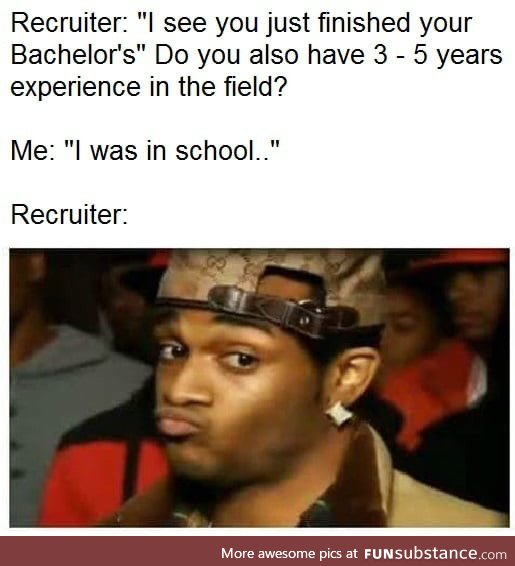 That's why you do internships