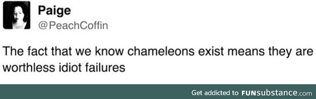 Chameleons have failed
