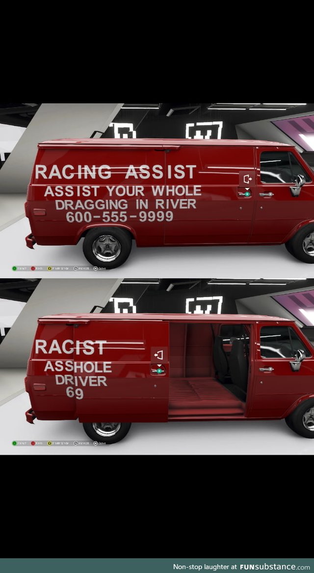 Racist asshole driver 69