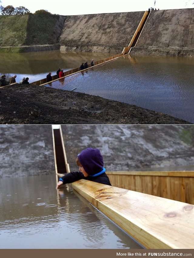 This is the Moses Bridge in the Netherlands