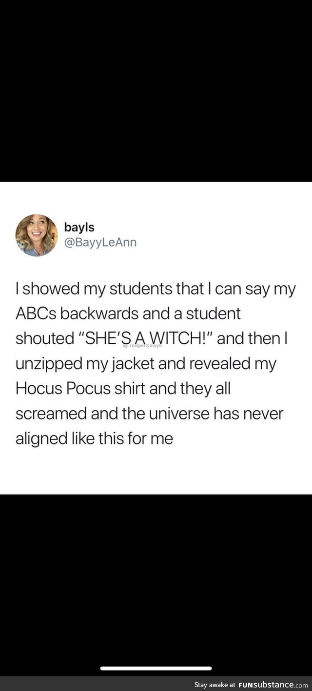 She's a witch