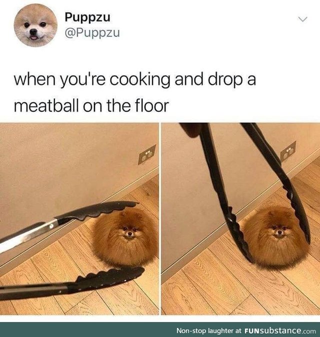 Meatball with a face