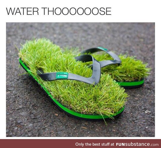 Grass flip flops