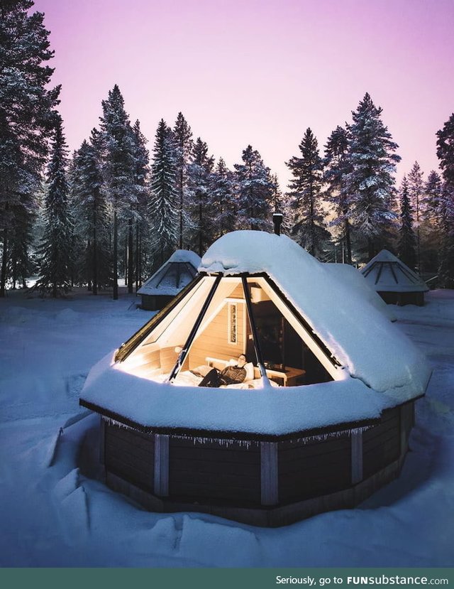 The Aurora Cabins at the Northern Lights Village in Finland