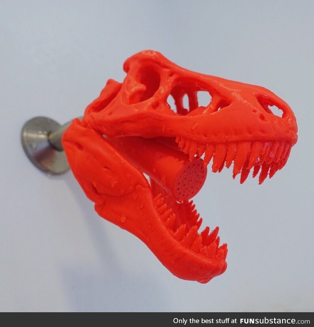 3d printed t-rex shower head
