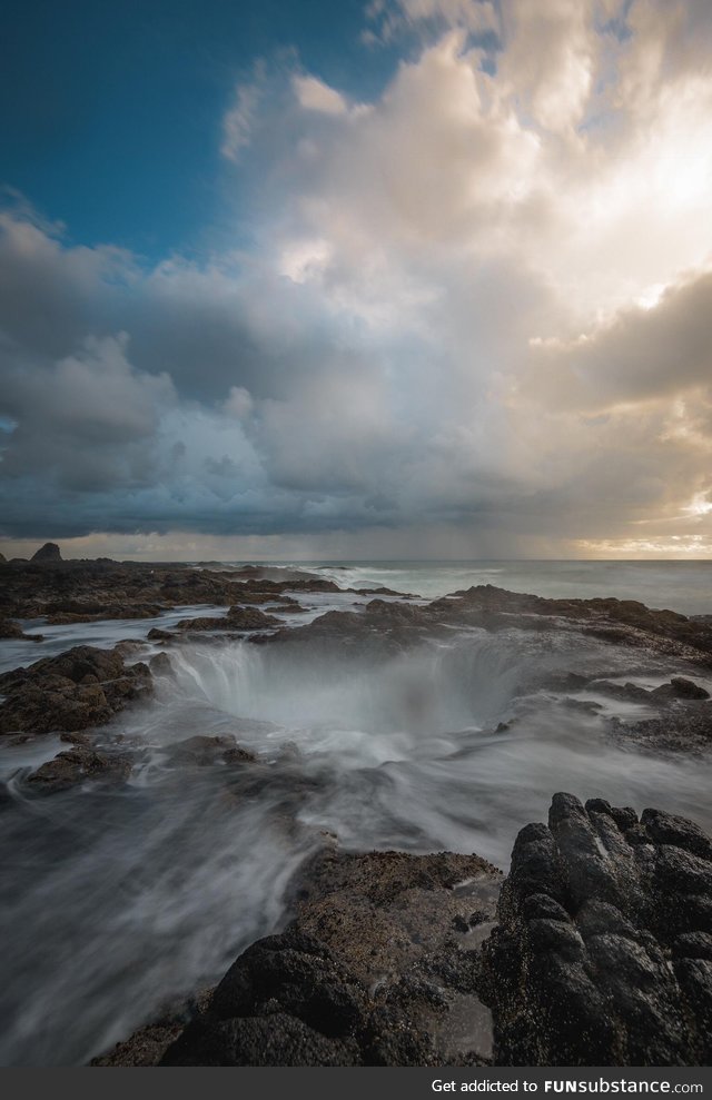 This is Thor’s Well, Yachats, OR