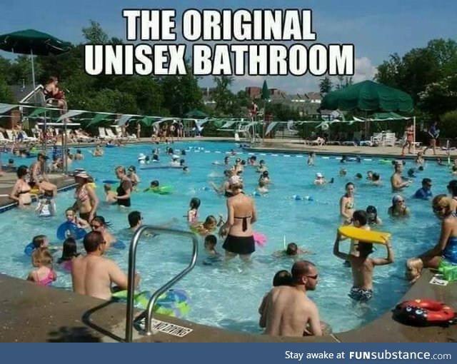 The original unisex bathroom