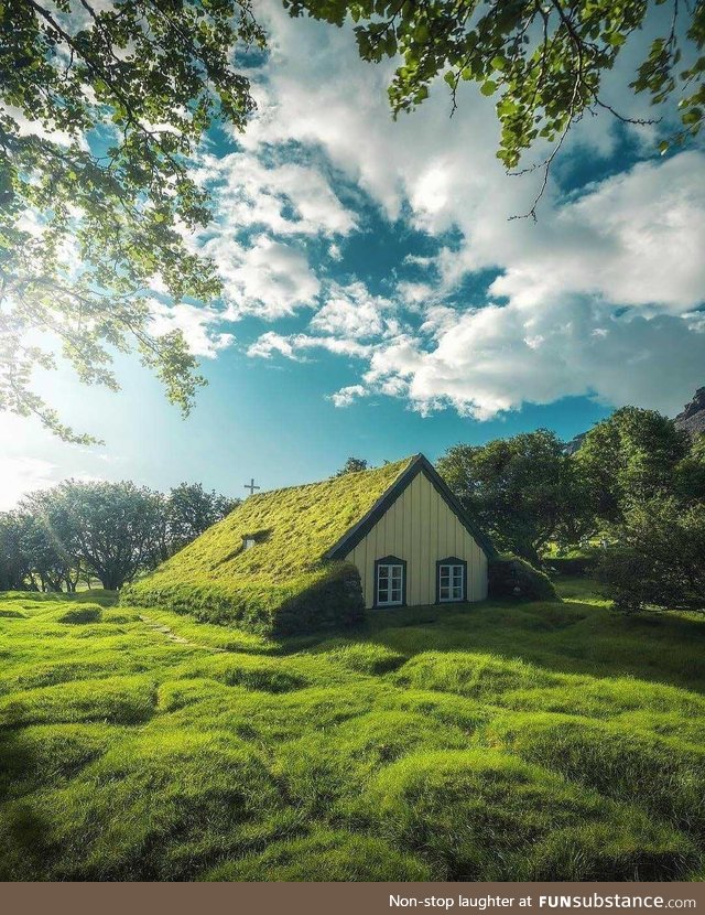 The hofskirkja church, iceland