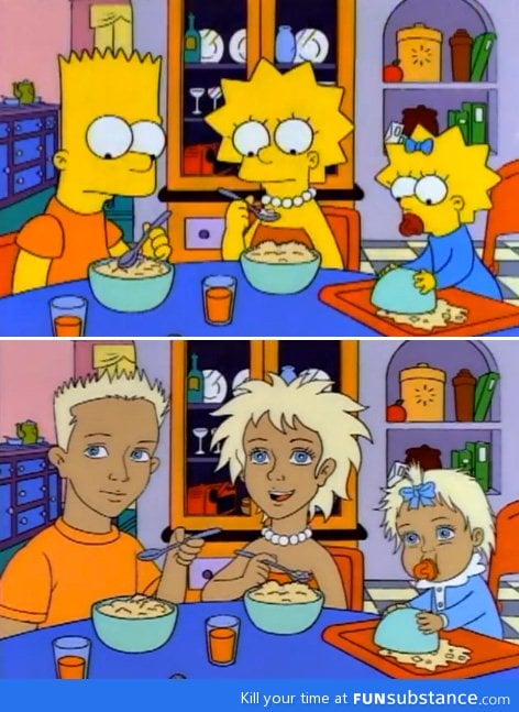 I had never seen this realistic image of the simpsons children until today
